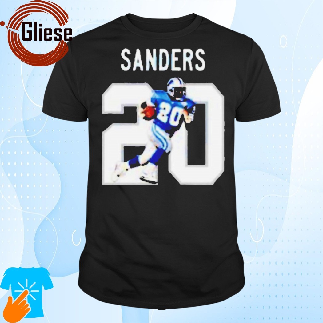 Official Barry sanders NFL impact jersey frame Shirt