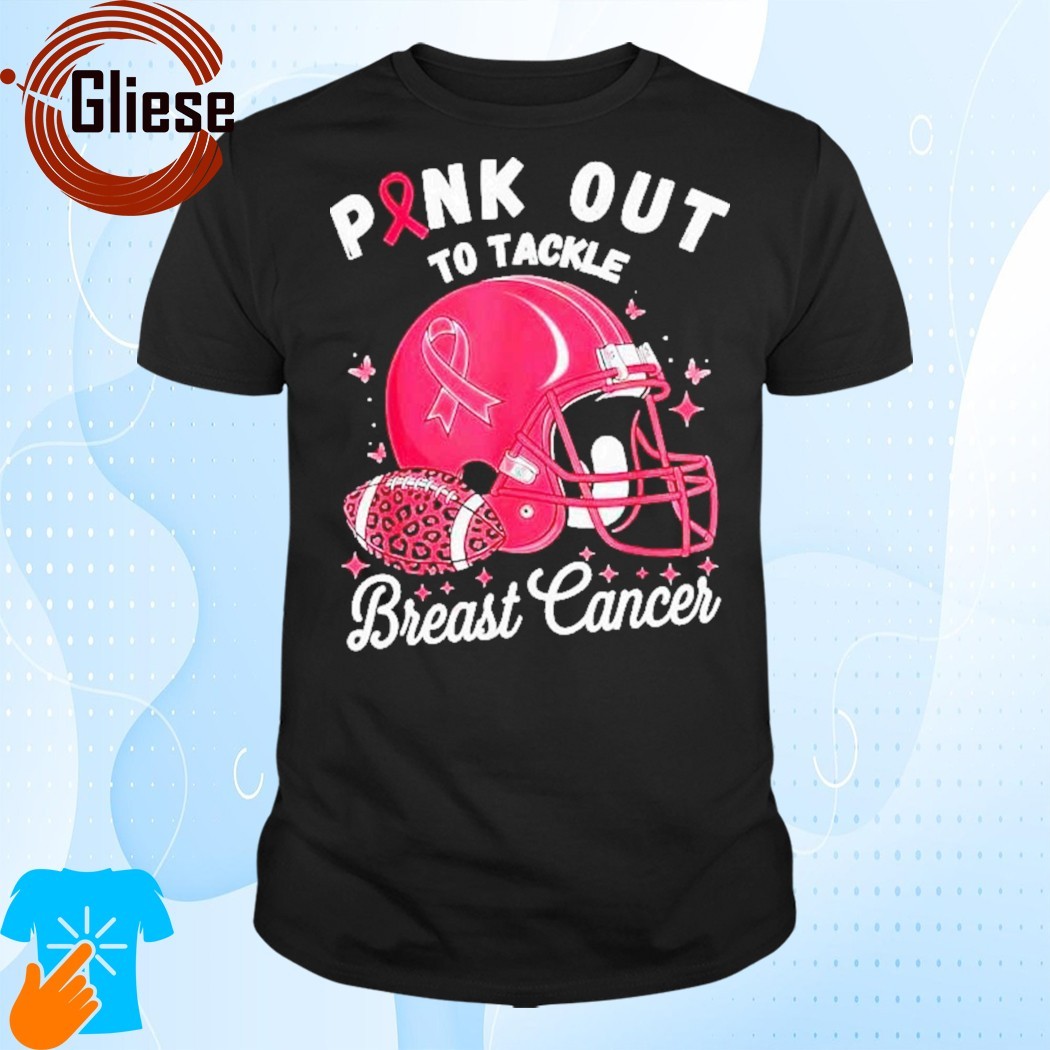 Official Best pink out to tackle breast cancer awareness American Football Shirt