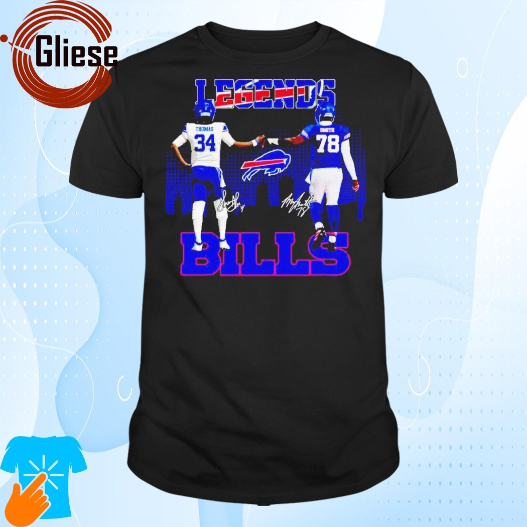 Official Buffalo Bills Legends Thurman Thomas Bruce Smith T-Shirt