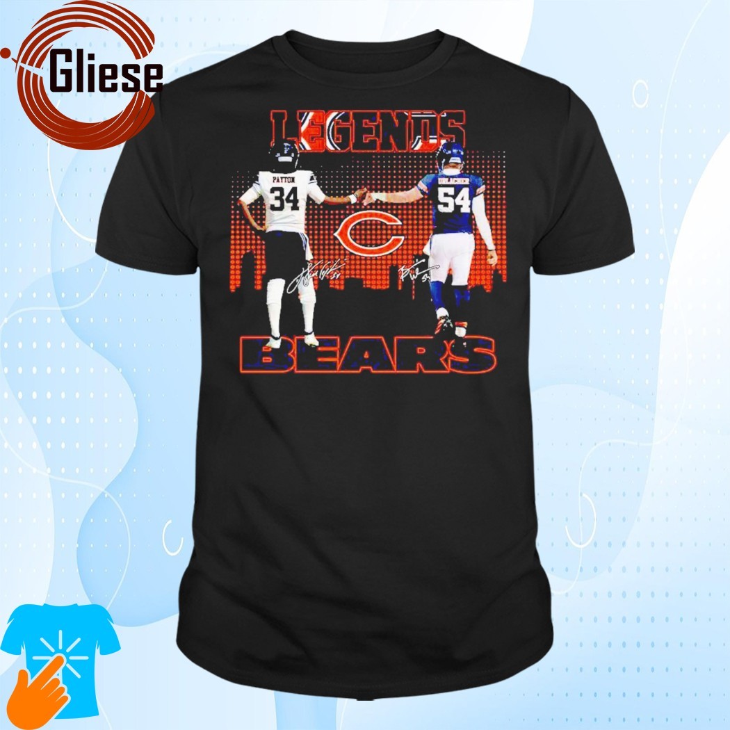 Official Chicago Bears The Legends Walter Payton Brian Urlacher T-Shirt