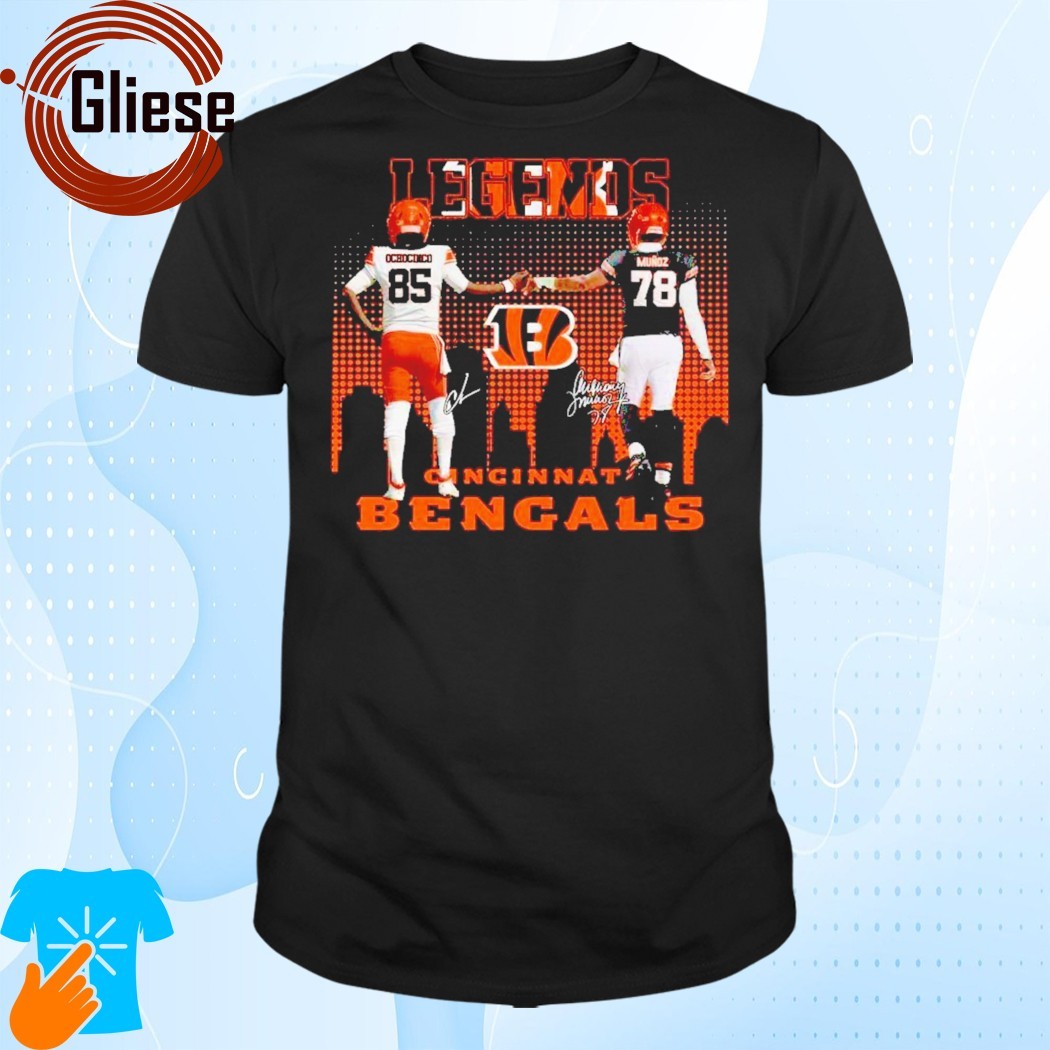 Official Cincinnati Bengals Legends Chad Johnson Anthony Munoz Legends T-Shirt