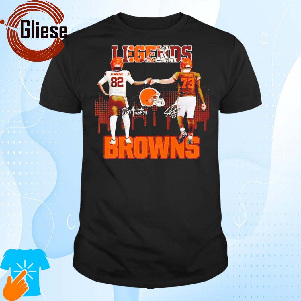 Official Cleveland Browns Legends Greg Newsome II Joe Thomas T-Shirt