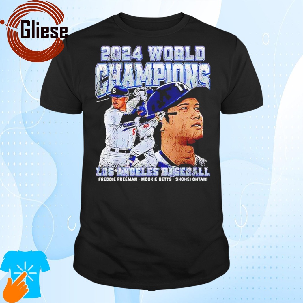 Official Dodgers 2024 World Champions Ohtani Freeman & Betts Shirt