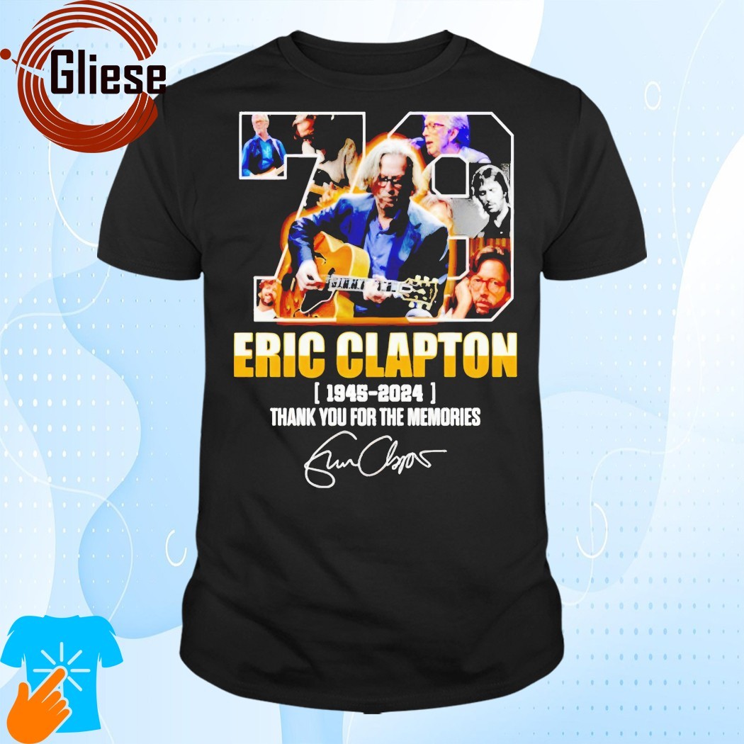 Official Eric Clapton 1945-2024 Thank You For The Memories Shirt