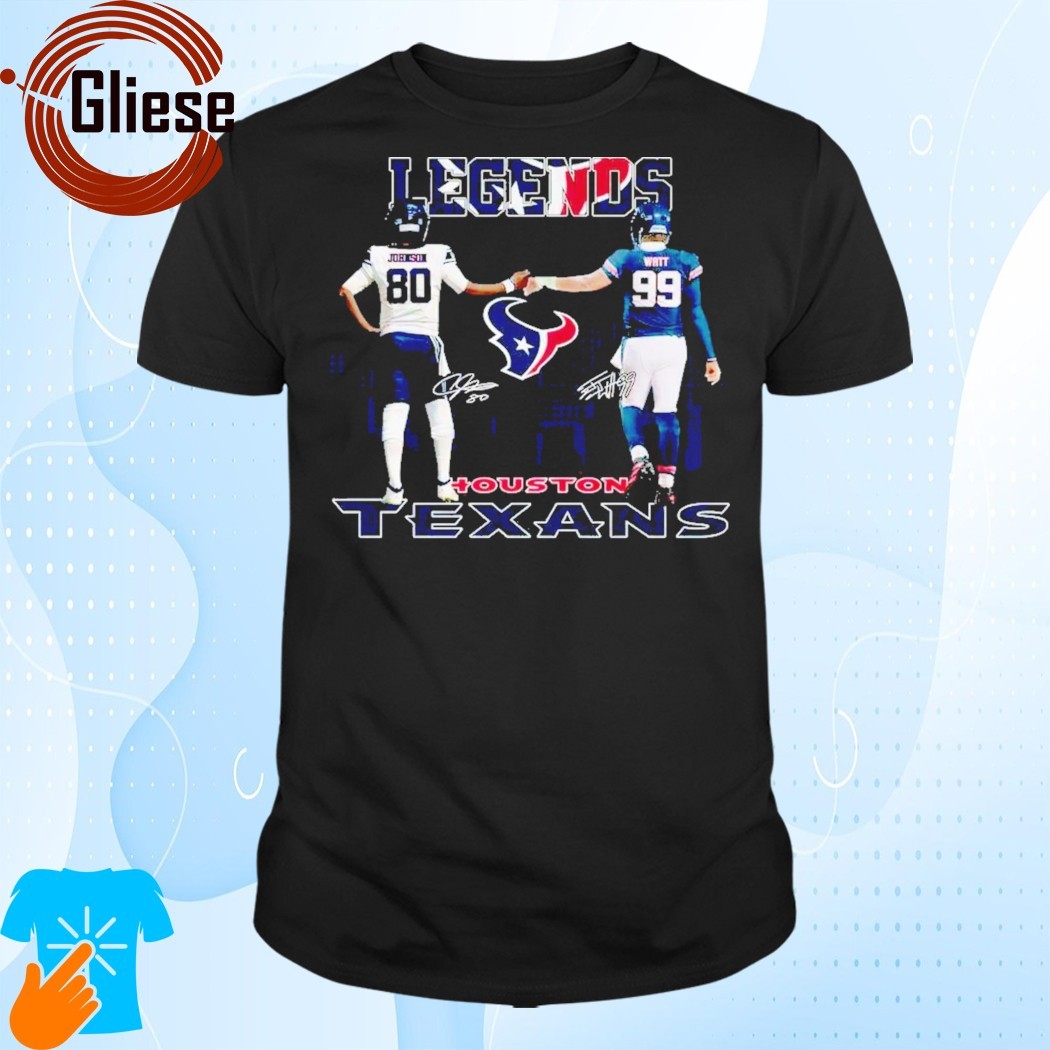 Official Houston Texans Legends Andre Johnson J. J. Watt T-Shirt