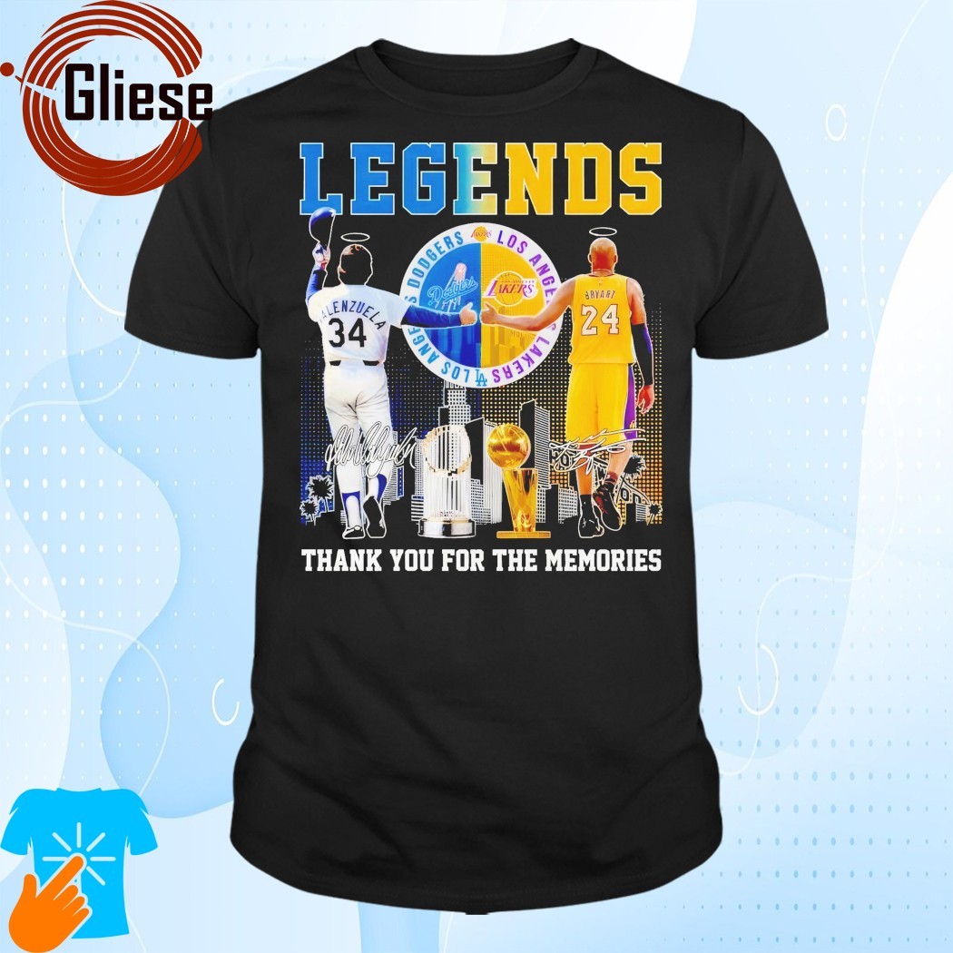 Official Legends Los Angeles Dodgers Thank You For The Memories Shirt