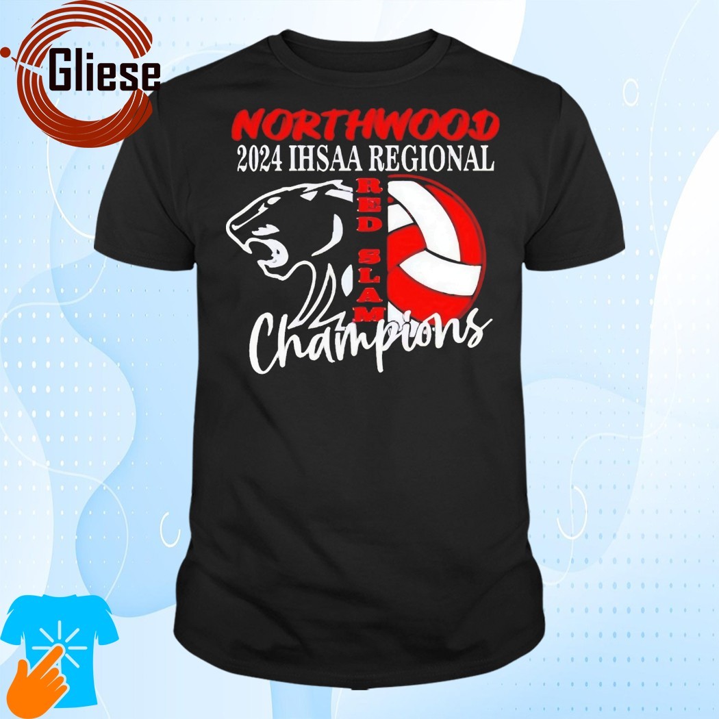 Official Northwood Panthers 2024 IHSAA Regional Champions Red Slam Shirt