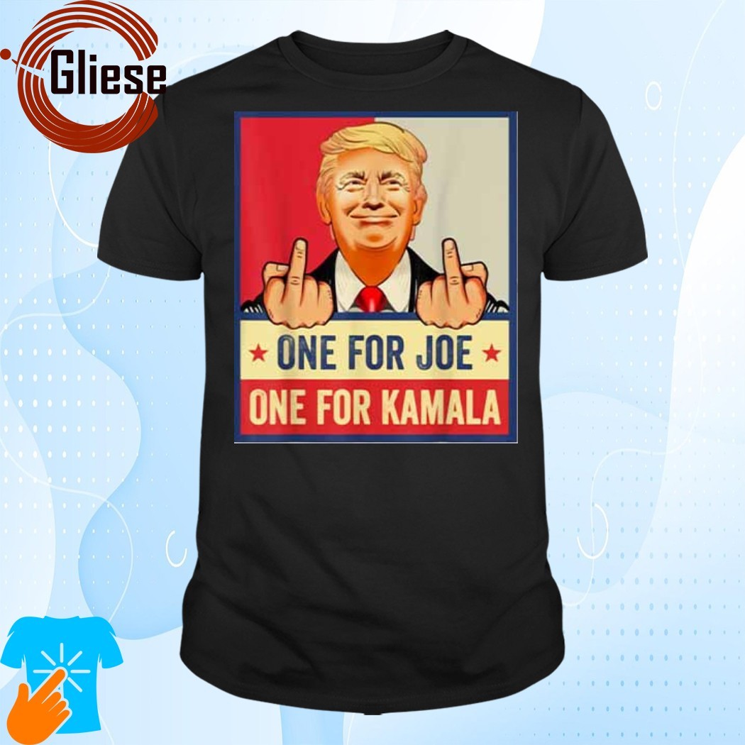 Official Trump Middle Fingers One For Joe One For Kamala Shirt